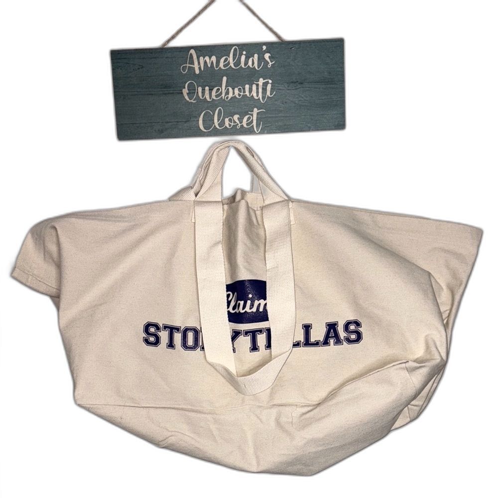 NWOT Giant cotton canvas bag custom imprint